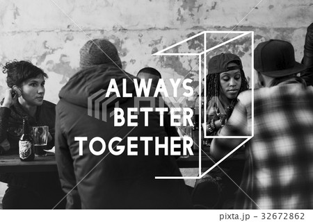 Friends Hangout Celebrate Together Word Graphic 32672862