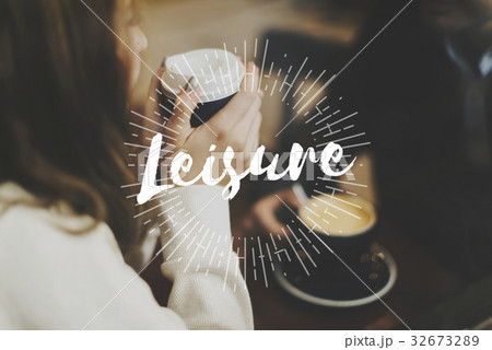 Coffee Break Time Lifestyle Relax Word Graphic 32673289