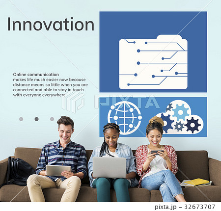 Network connection graphic overlay background billboard on wall Network connection graphic overlay background billboard on wall 32673707