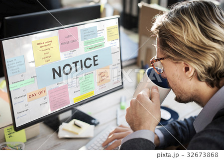 Man working on computer network graphic overlay 32673868