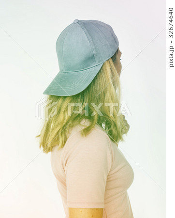 Woman Wear Cap Portrait Studio Woman Wear Cap Portrait Studio 32674640