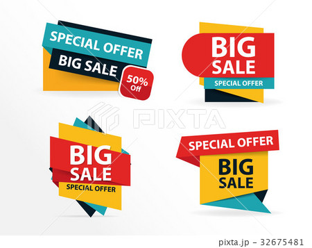 Colorful shopping sale banner template, discount Colorful shopping sale banner template, discount 32675481
