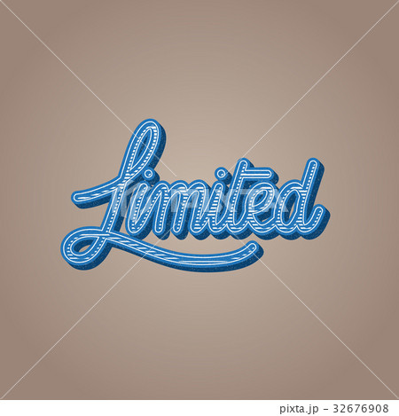 Limited Word Illustration Typography Concept Limited Word Illustration Typography Concept 32676908