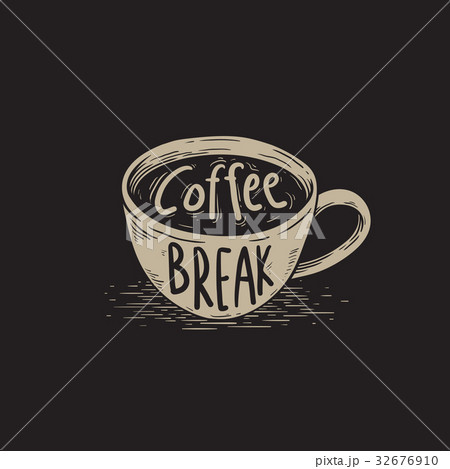 Coffee Break Cup Beverage Menu Conceptのイラスト素材