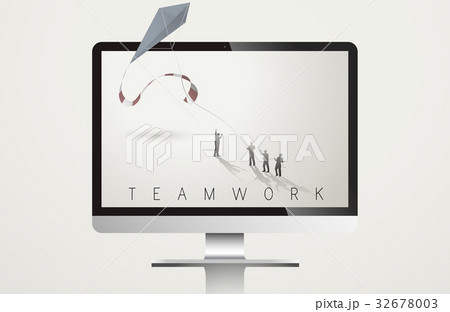 Teamwork Collaboration Graphic Vector Concept Teamwork Collaboration Graphic Vector Concept 32678003