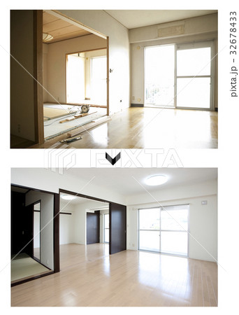 リビングルームの改装前後 リビングルームの改装前後 32678433