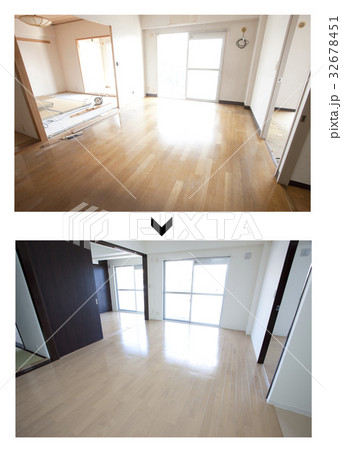 リビングルーム改装前後 32678451