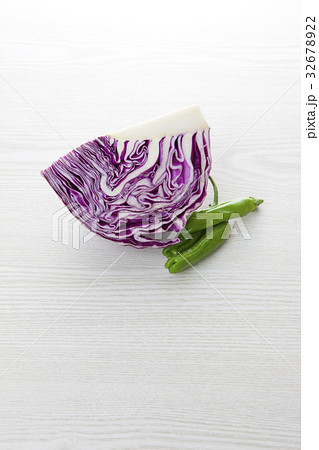 赤キャベツとしし唐 32678922