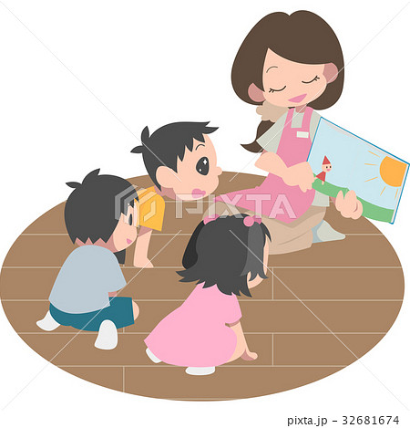 読み聞かせをする女性 読み聞かせをする女性 32681674