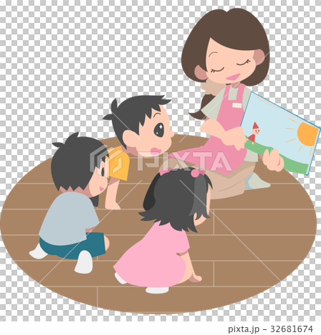 読み聞かせをする女性 読み聞かせをする女性 32681674