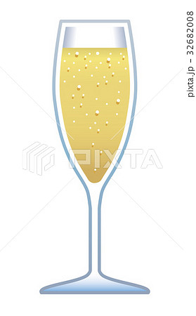シャンパン グラス イラストのイラスト素材 32682008 Pixta