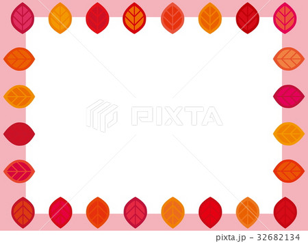 葉っぱ　紅葉　秋　フレーム 32682134