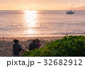 マウイ島カアナパリビーチの夕焼け 32682912