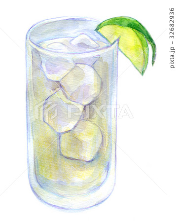 水彩イラスト　食品　カクテル 32682936