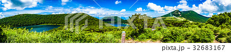 霧島ジオパーク_二湖パノラマ展望台からの眺め 霧島ジオパーク_二湖パノラマ展望台からの眺め 32683167