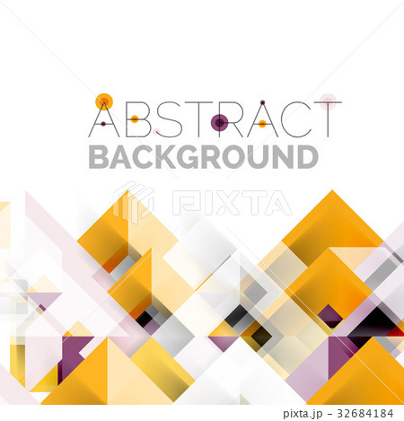 Modern square geometric pattern design on white Modern square geometric pattern design on white 32684184
