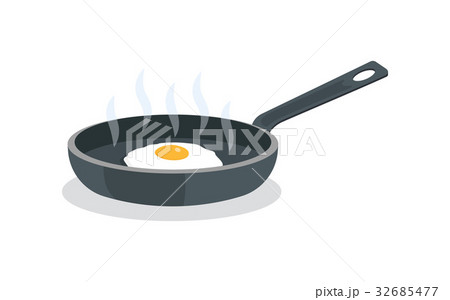 fried eggs on pan with handle fried eggs on pan with handle 32685477