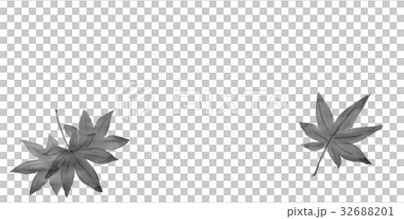 Autumn leaves of ink paintings <illustration of autumn> 32688201