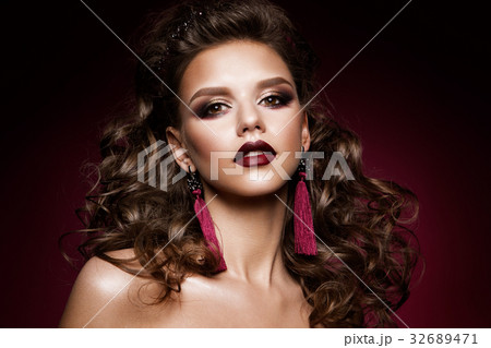 Beautiful woman with professional make up 32689471