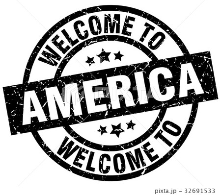 welcome to America black stamp welcome to America black stamp 32691533
