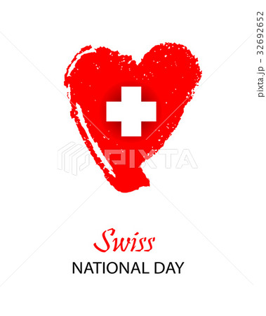 Swiss International Day. Heart in colors of Swiss International Day. Heart in colors of 32692652