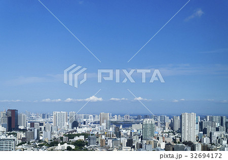 東京風景 芝浦 品川 田町方面を望む 東京風景 芝浦 品川 田町方面を望む 32694172