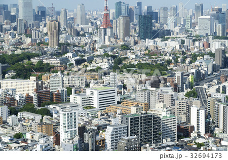 東京風景 都心の街並みの写真素材 [32694173] - PIXTA