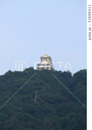 城下町から見上げた岐阜城 城下町から見上げた岐阜城 32696411