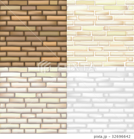 Set of vector brick textures Set of vector brick textures 32696642