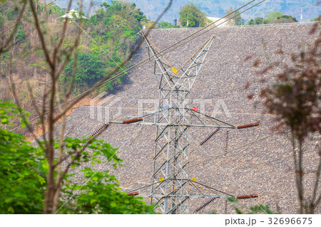High voltage towers High voltage towers 32696675