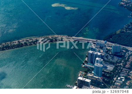 Florida Miami aerial view panorama landscape Florida Miami aerial view panorama landscape 32697048