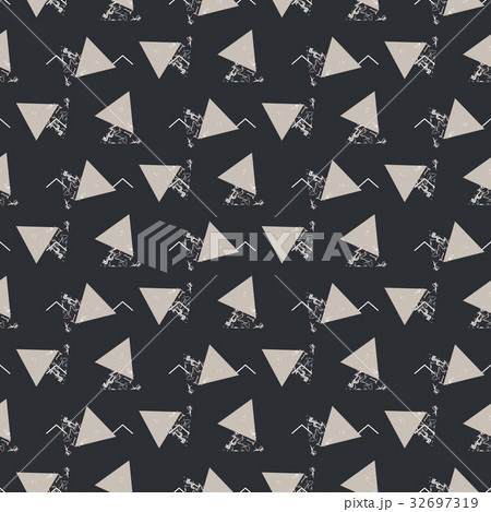 Geometric abstract triangle seamless dark gray 32697319