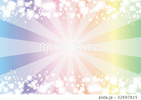 背景壁紙素材 星屑 銀河 天の川 キラキラ 夜空 星空 光 カラフル ぼけ ぼかし 放射状 集中線のイラスト素材