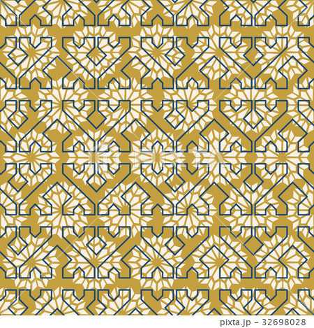 Arab mosaic tile vintage seamless pattern 32698028