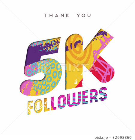 5k social media follower number thank you template 32698860