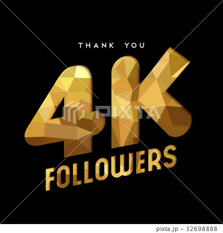 4k gold internet follower number thank you card 4k gold internet follower number thank you card 32698888