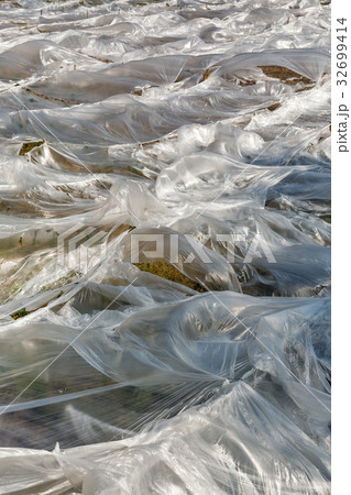 Abstract field covered by polyethylene 32699414