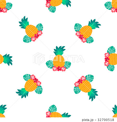 Seamless tropical pattern with pineapples. Can be 32700518