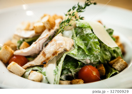 Caesar salad on a plate 32700929