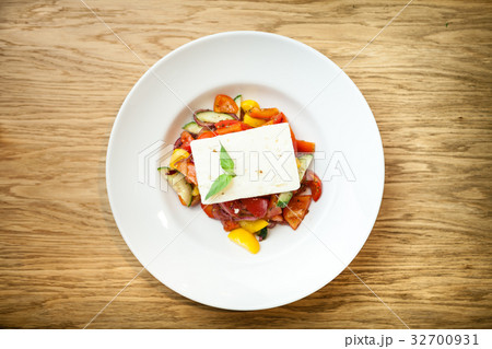 Greek salad on a plate 32700931