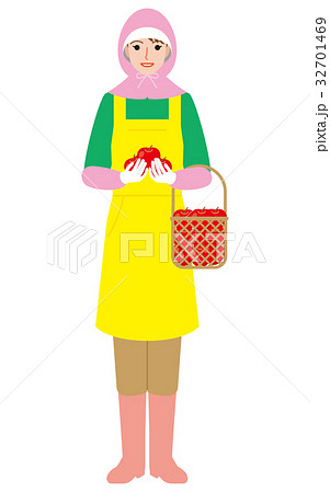 農業　リンゴ農家 32701469