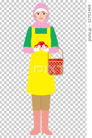 農業　リンゴ農家 32701469