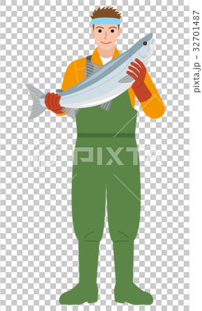 漁師 水産業 鮭漁師 漁師 水産業 鮭漁師 32701487
