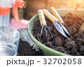 garden tools on the bonsai pots 32702058