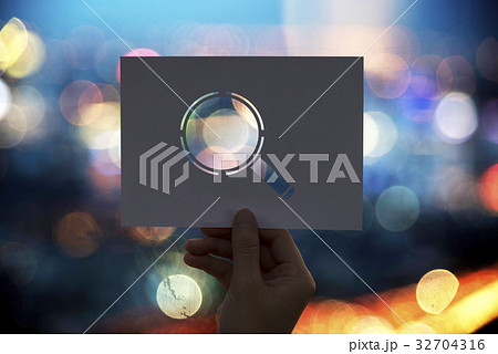 Searching discovery perforated paper magnifying glass 32704316