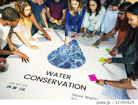 Water Recycling Conservation Droplet Concept Water Recycling Conservation Droplet Concept 32705625