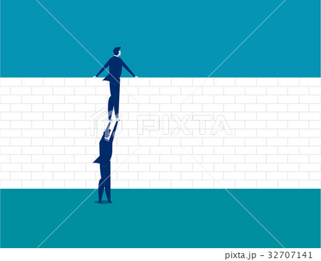 Business people climbing. Business people climbing. 32707141