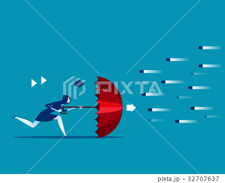 Financial risk. Businessman Tied with rope. 32707637