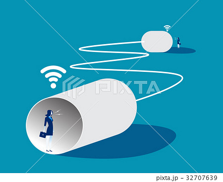 Financial risk. Businessman Tied with rope. 32707639