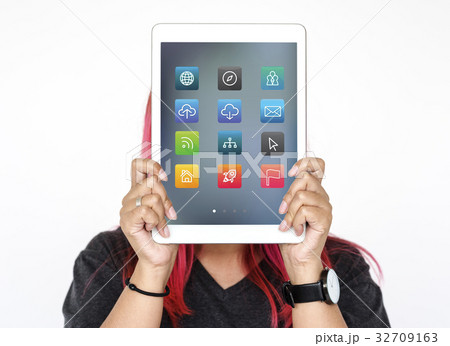 Social Media Connection Technology Icon Application Graphic Social Media Connection Technology Icon Application Graphic 32709163